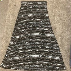Black and Tan print long skirt